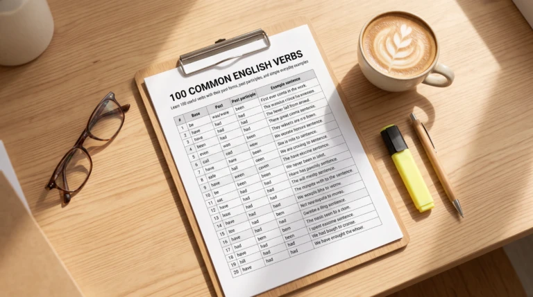 100 Common English Verbs