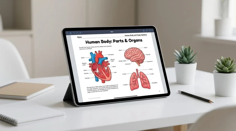 Human Body Parts and Functions Printable PDF