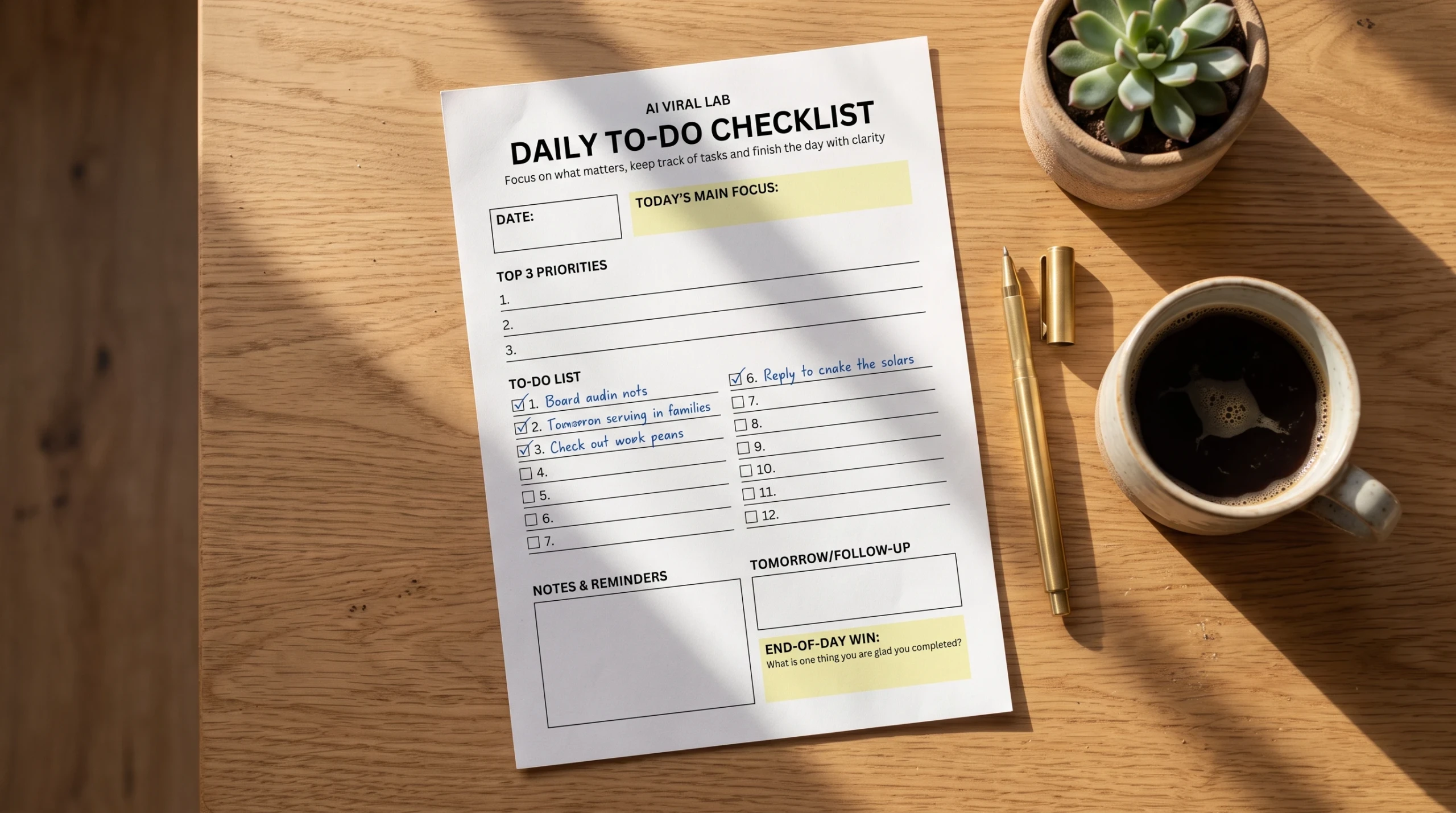 To do checklist